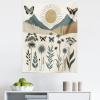 Ambesonne Nature Tapestry King Size, Tree Cave Surrounded with Moss Woodland Green Fantasy Secret World Cartoon, Wall Hanging Bedspread Bed Cover Wall Decor, 104″ X 88″, Fern Green Chocolate(Dark Mustard Slate Blue)