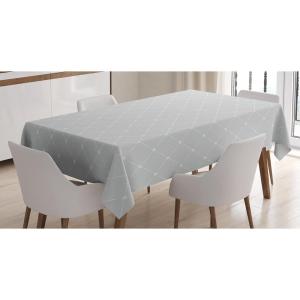 Ambesonne Circus Tablecloth, Sketchy Circles in Vintage Style Bear Rigdding on a Bicycle Strongman Print, Dining Room Kitchen Rectangular Table Cover, 60″ X 84″, Orange Amber(Grey)