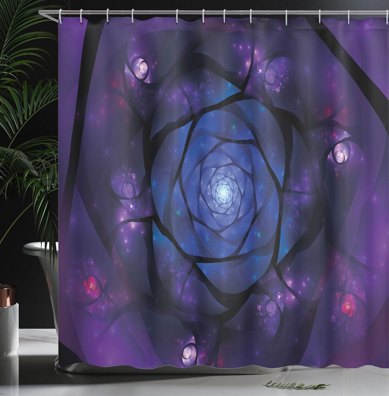imageAmbesonne Animal Shower Curtain Colorful Design Savannah Themed Cartoon Animals Image Art Forest Woodland Print Cloth Fabric Bathroom Decor Set with Hooks 69 W x 84 L Multicolor Sky BluePurple Blue