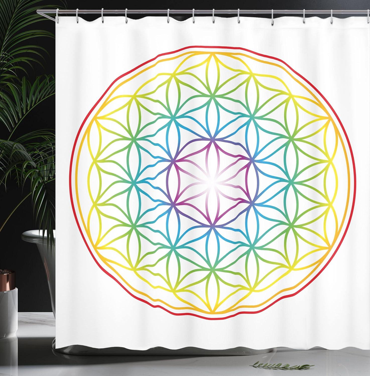 imageAmbesonne Animal Shower Curtain Colorful Design Savannah Themed Cartoon Animals Image Art Forest Woodland Print Cloth Fabric Bathroom Decor Set with Hooks 69 W x 84 L Multicolor Sky BlueWhite Plum Earth Yellow