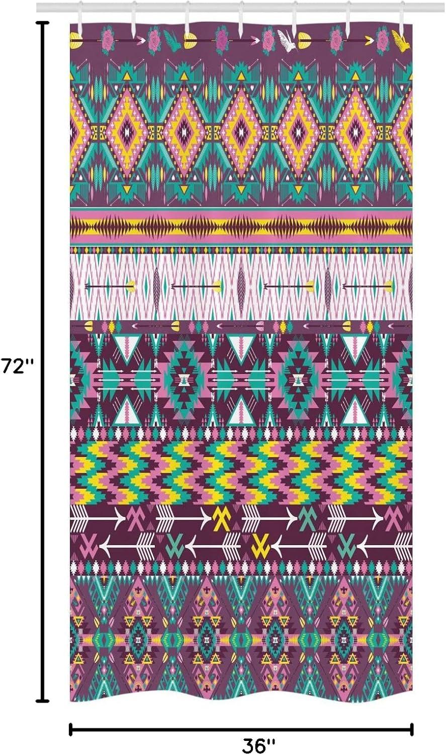 imageAmbesonne Animal Shower Curtain Colorful Design Savannah Themed Cartoon Animals Image Art Forest Woodland Print Cloth Fabric Bathroom Decor Set with Hooks 69 W x 84 L Multicolor Sky BlueTeal Purple Yellow