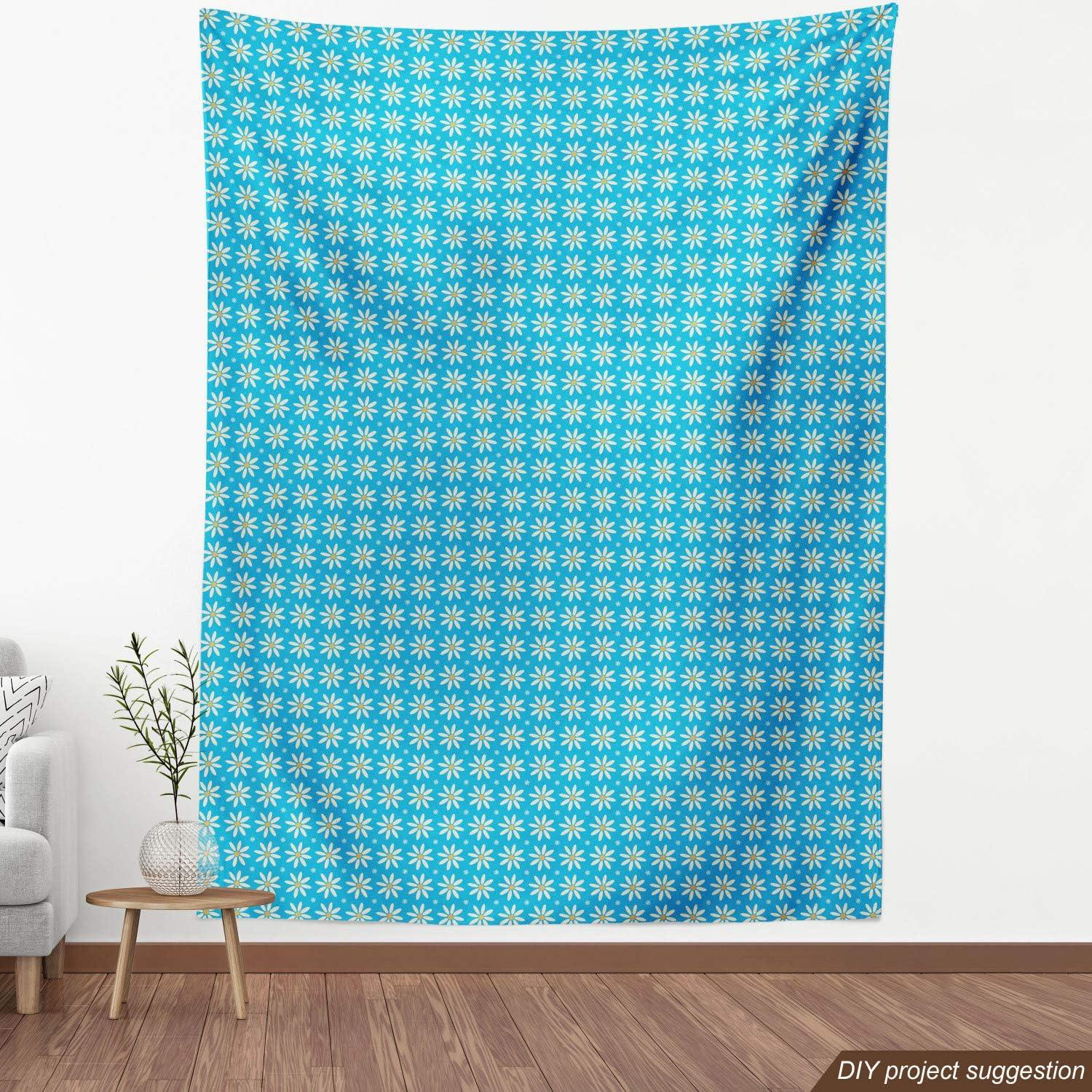 imageAmbesonne Bird Print Fabric by The Yard Cartoon Pattern with Flying Pelicans Decorative Fabric for Upholstery and Home Accents 1 Yard EggshellAzure Blue