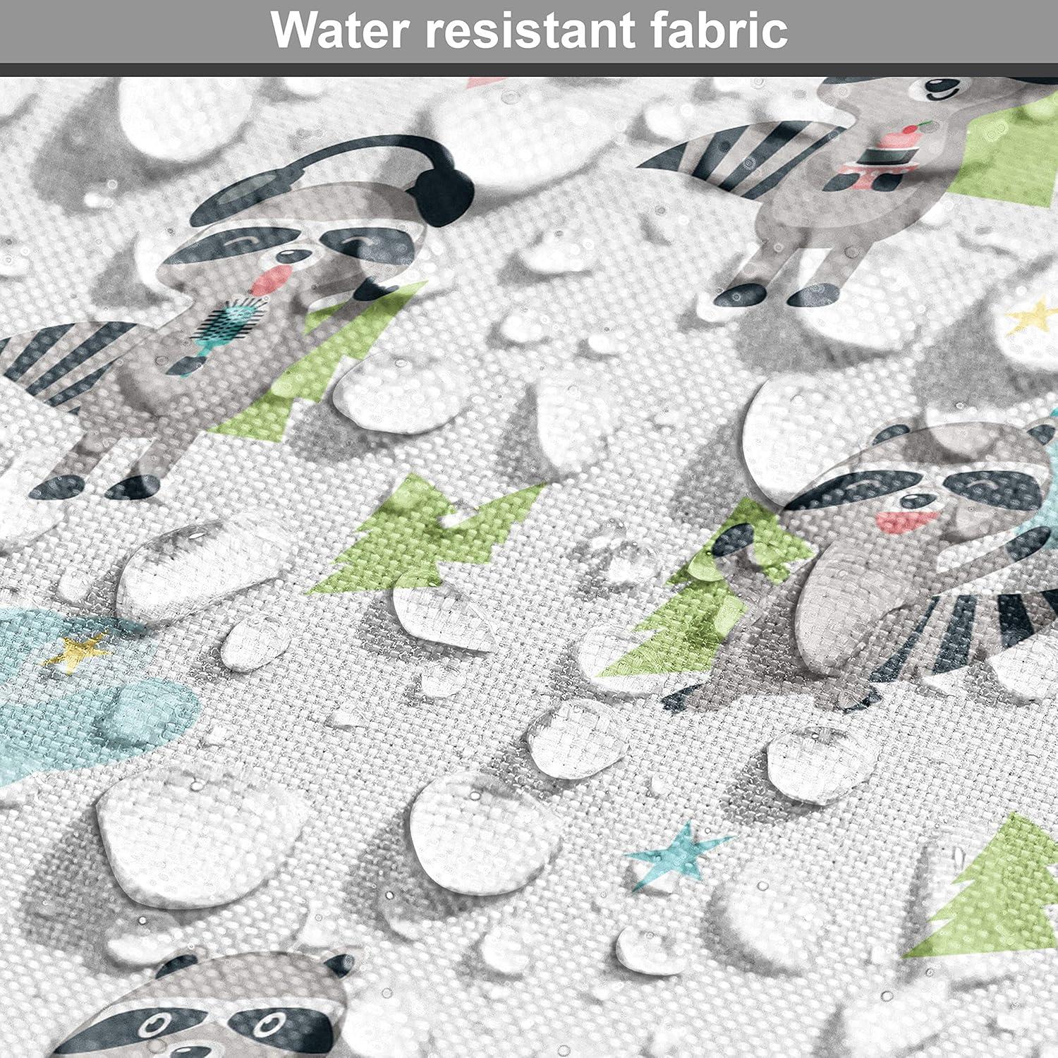 imageAmbesonne Bird Print Fabric by The Yard Cartoon Pattern with Flying Pelicans Decorative Fabric for Upholstery and Home Accents 1 Yard EggshellGrey Green