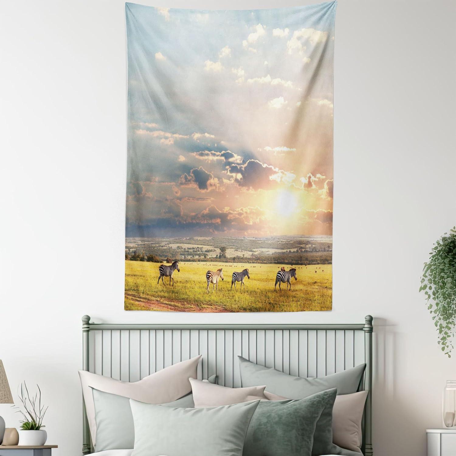 imageAmbesonne Cat Tapestry Cartoon Cat in Various Poses Sleepy Lying Dreaming Expression Comic Wall Hanging for Bedroom Living Room Dorm Decor 40 X 60 Turquoise ApricotYellow Salmon