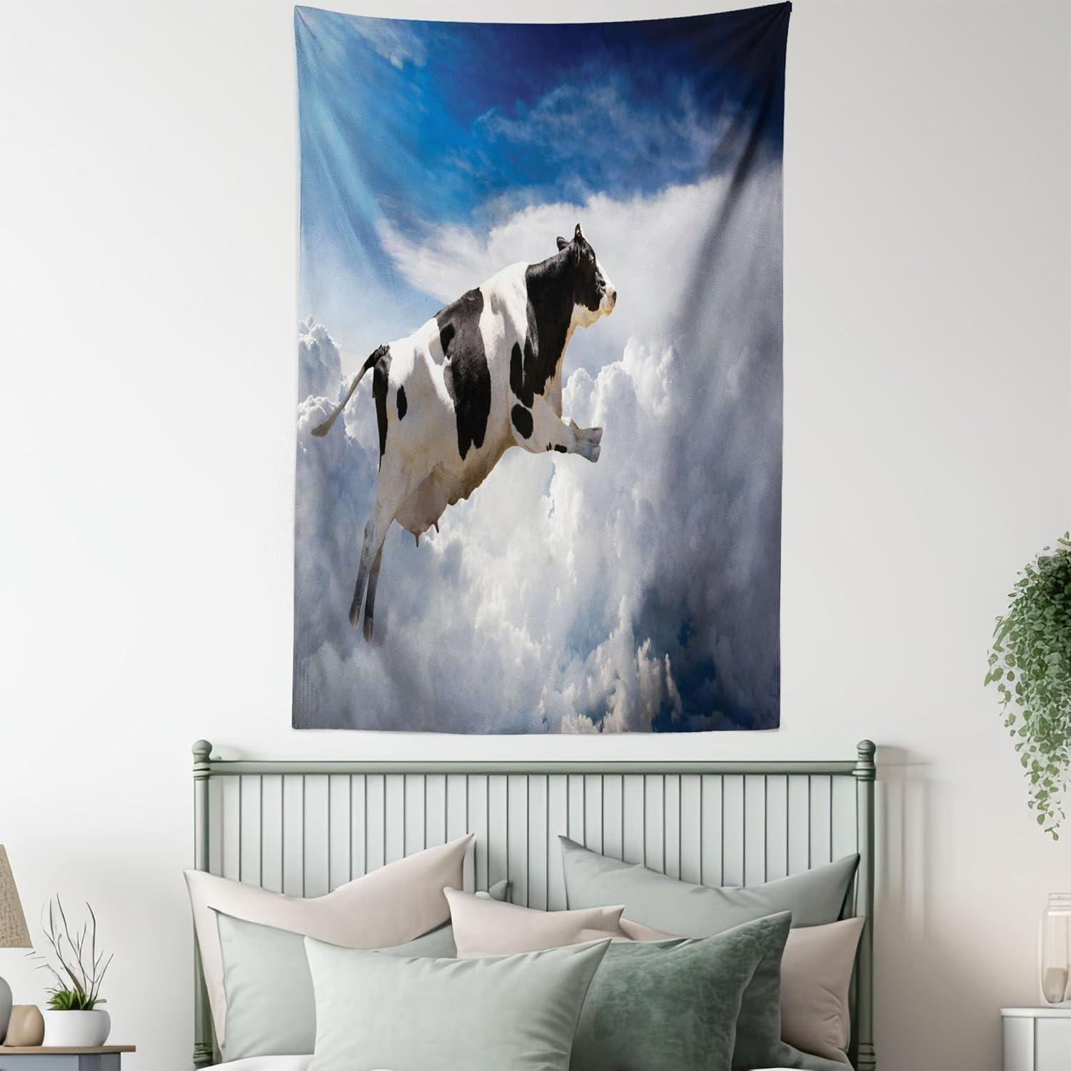 imageAmbesonne Cat Tapestry Cartoon Cat in Various Poses Sleepy Lying Dreaming Expression Comic Wall Hanging for Bedroom Living Room Dorm Decor 40 X 60 Turquoise ApricotSky Blue