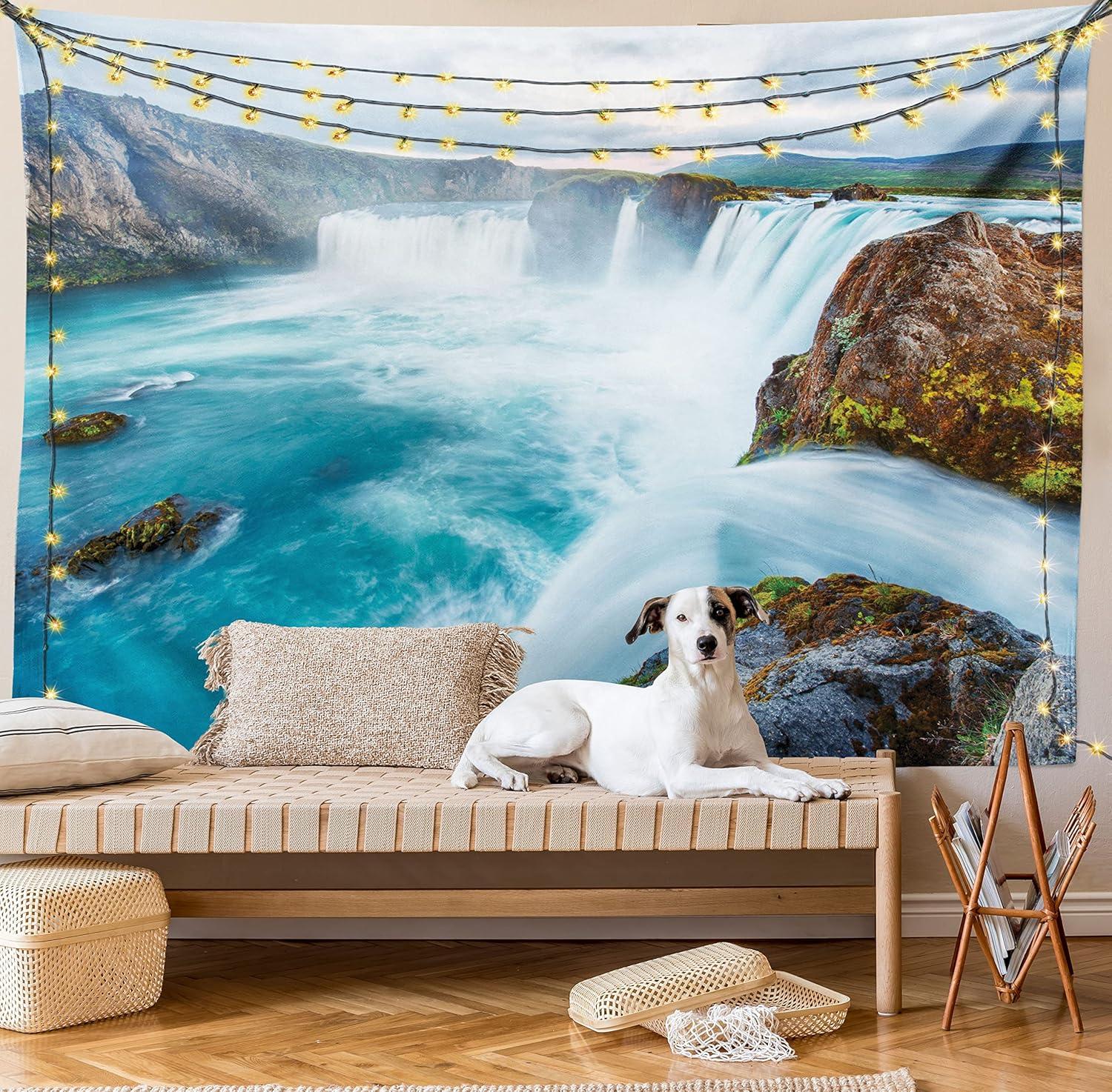 imageAmbesonne Cat Tapestry Cartoon Cat in Various Poses Sleepy Lying Dreaming Expression Comic Wall Hanging for Bedroom Living Room Dorm Decor 40 X 60 Turquoise ApricotBrown Blue