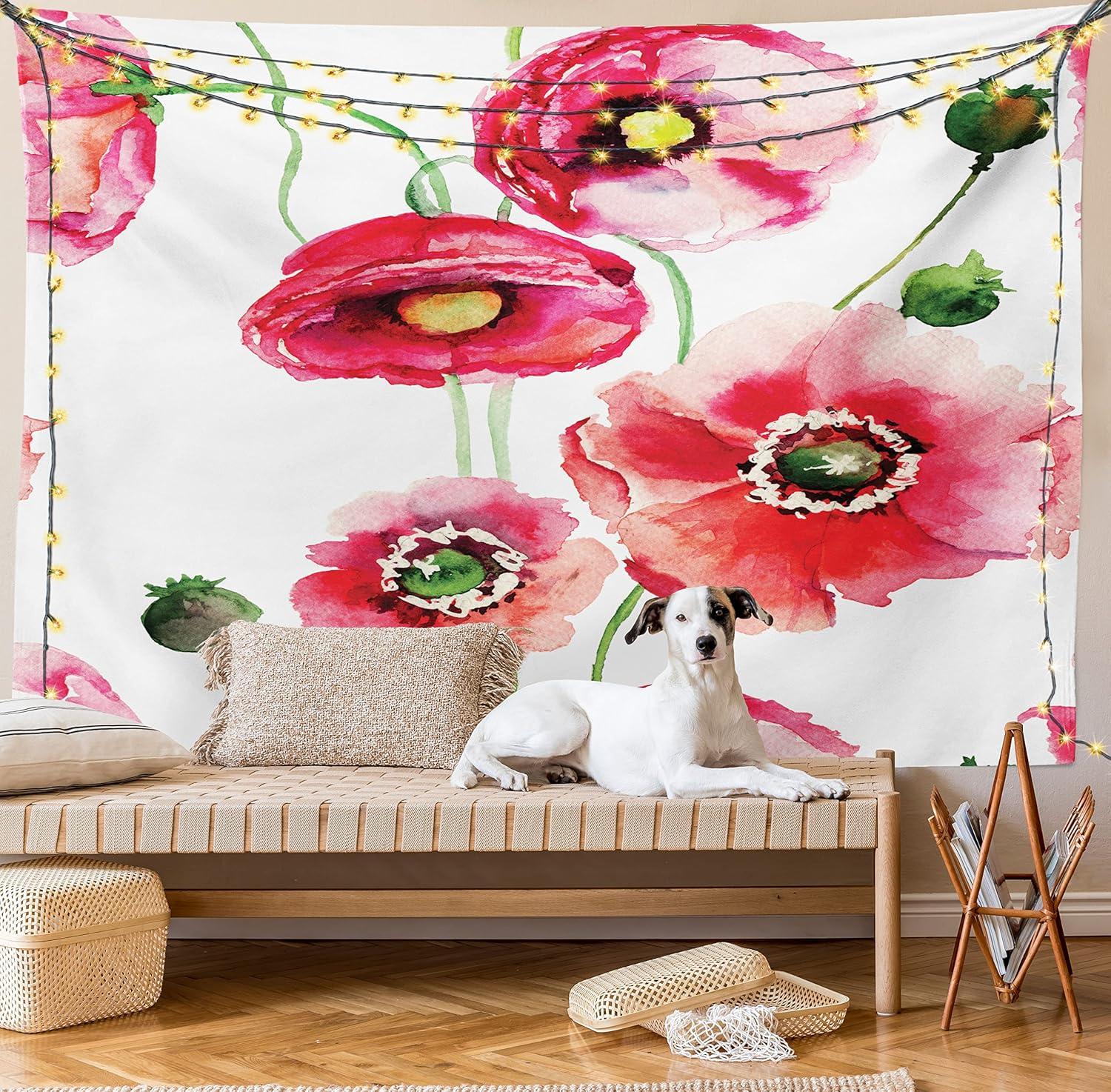 imageAmbesonne Cat Tapestry Cartoon Cat in Various Poses Sleepy Lying Dreaming Expression Comic Wall Hanging for Bedroom Living Room Dorm Decor 40 X 60 Turquoise ApricotPink White