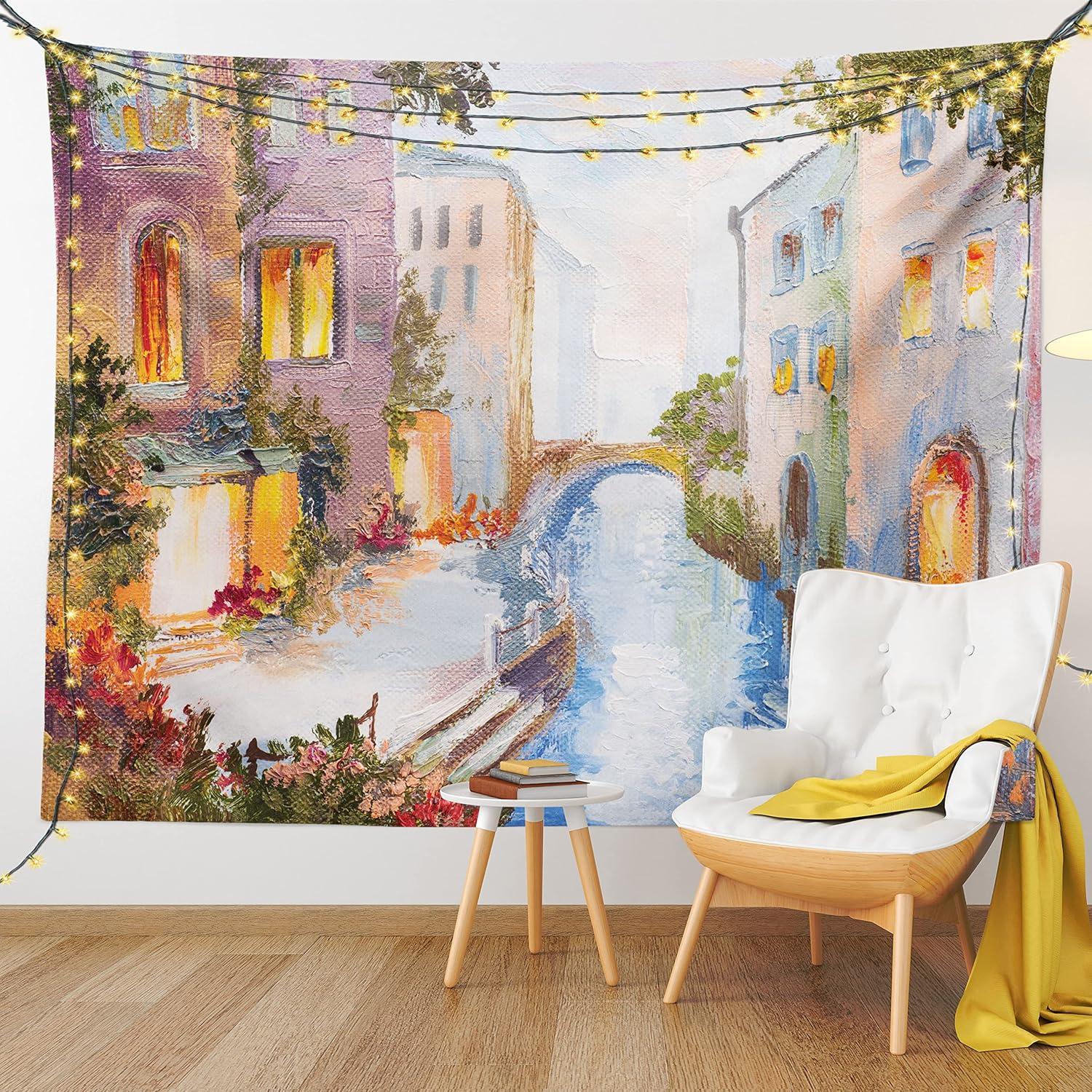 imageAmbesonne Cat Tapestry Cartoon Cat in Various Poses Sleepy Lying Dreaming Expression Comic Wall Hanging for Bedroom Living Room Dorm Decor 40 X 60 Turquoise ApricotOrange Ivory