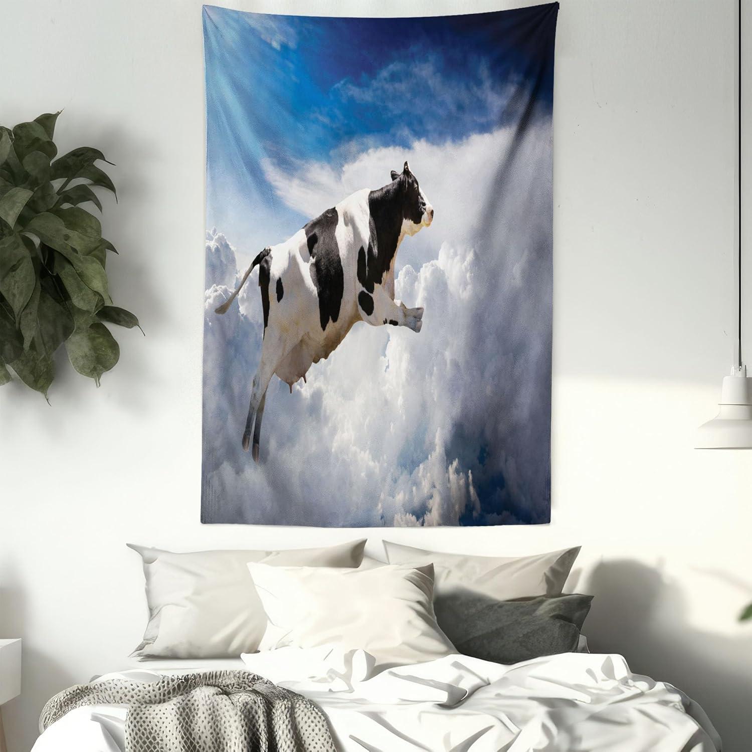 imageAmbesonne Cat Tapestry Cartoon Cat in Various Poses Sleepy Lying Dreaming Expression Comic Wall Hanging for Bedroom Living Room Dorm Decor 40 X 60 Turquoise ApricotSky Blue