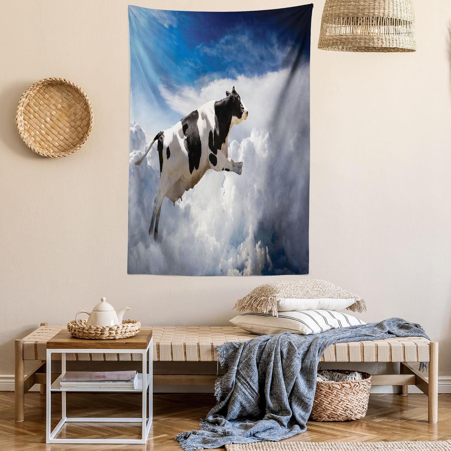 imageAmbesonne Cat Tapestry Cartoon Cat in Various Poses Sleepy Lying Dreaming Expression Comic Wall Hanging for Bedroom Living Room Dorm Decor 40 X 60 Turquoise ApricotSky Blue