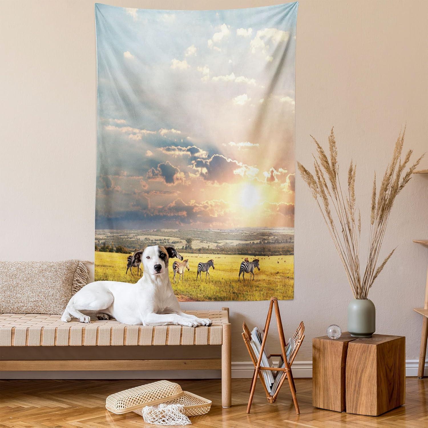 imageAmbesonne Cat Tapestry Cartoon Cat in Various Poses Sleepy Lying Dreaming Expression Comic Wall Hanging for Bedroom Living Room Dorm Decor 40 X 60 Turquoise ApricotYellow Salmon