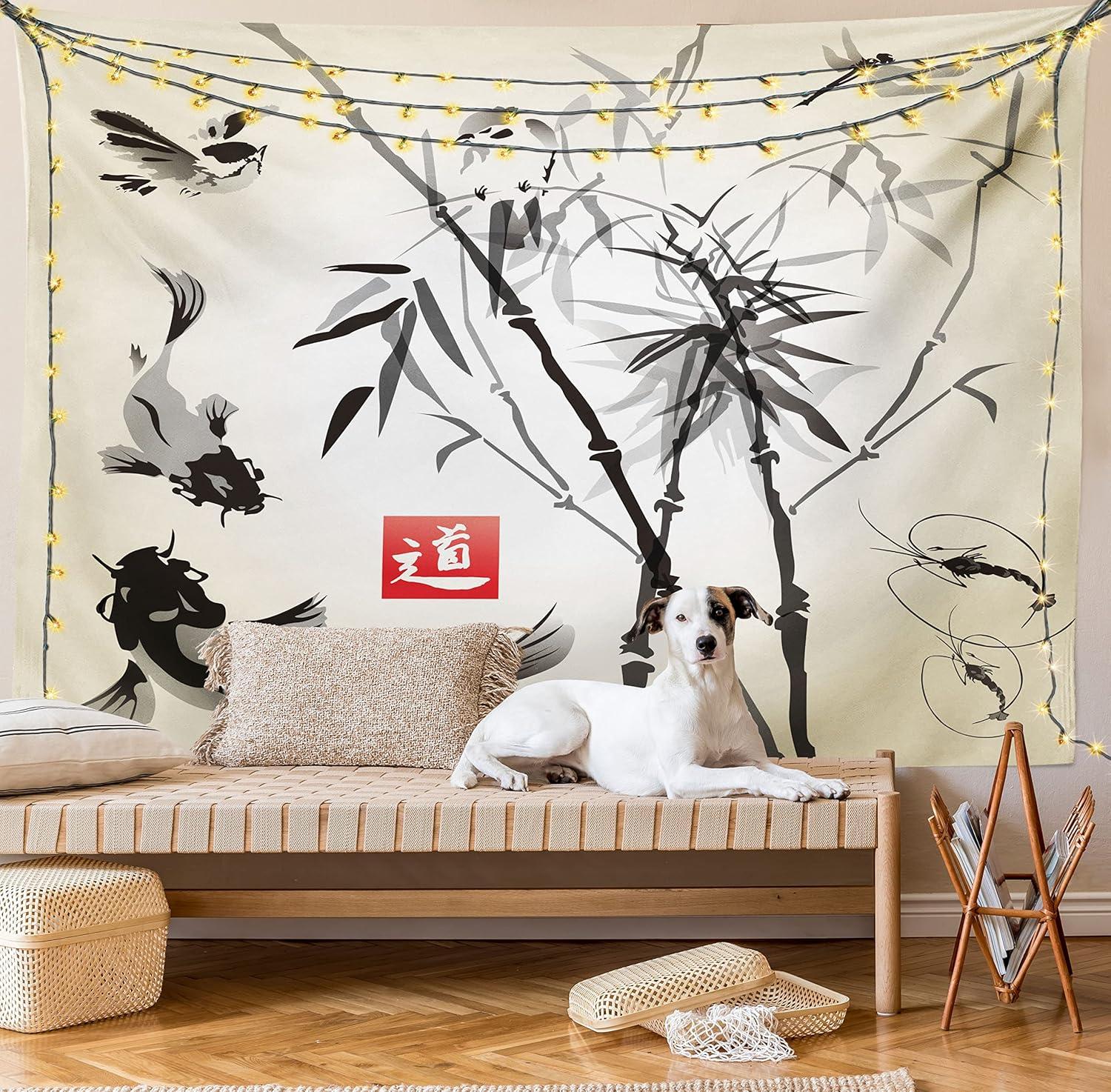 imageAmbesonne Cat Tapestry Cartoon Cat in Various Poses Sleepy Lying Dreaming Expression Comic Wall Hanging for Bedroom Living Room Dorm Decor 40 X 60 Turquoise ApricotWhite Black