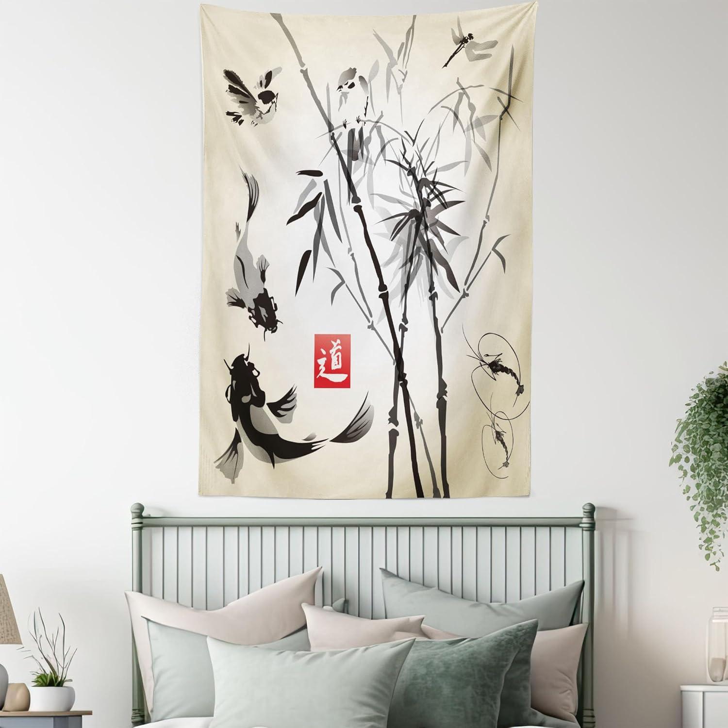 imageAmbesonne Cat Tapestry Cartoon Cat in Various Poses Sleepy Lying Dreaming Expression Comic Wall Hanging for Bedroom Living Room Dorm Decor 40 X 60 Turquoise ApricotWhite Black