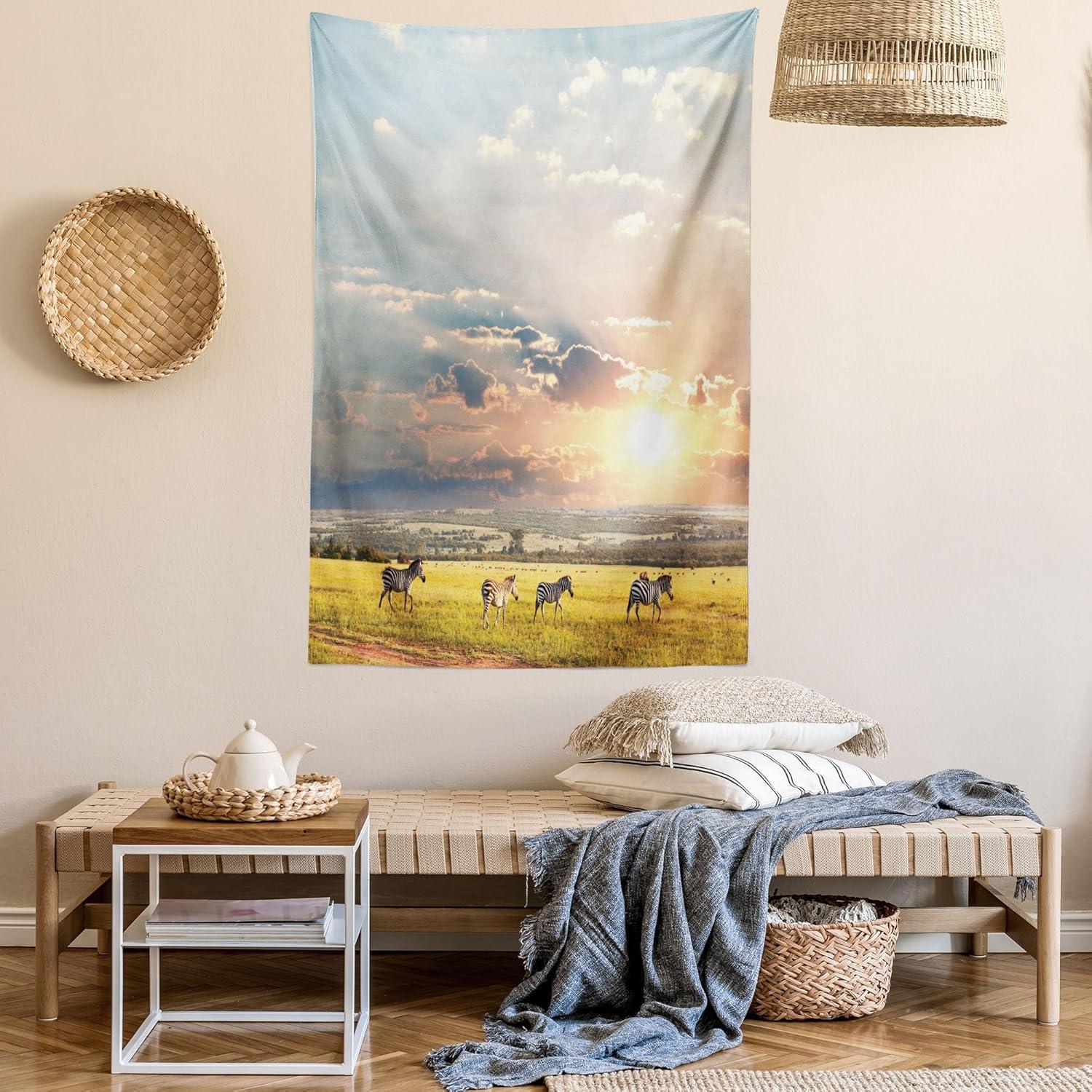 imageAmbesonne Cat Tapestry Cartoon Cat in Various Poses Sleepy Lying Dreaming Expression Comic Wall Hanging for Bedroom Living Room Dorm Decor 40 X 60 Turquoise ApricotYellow Salmon