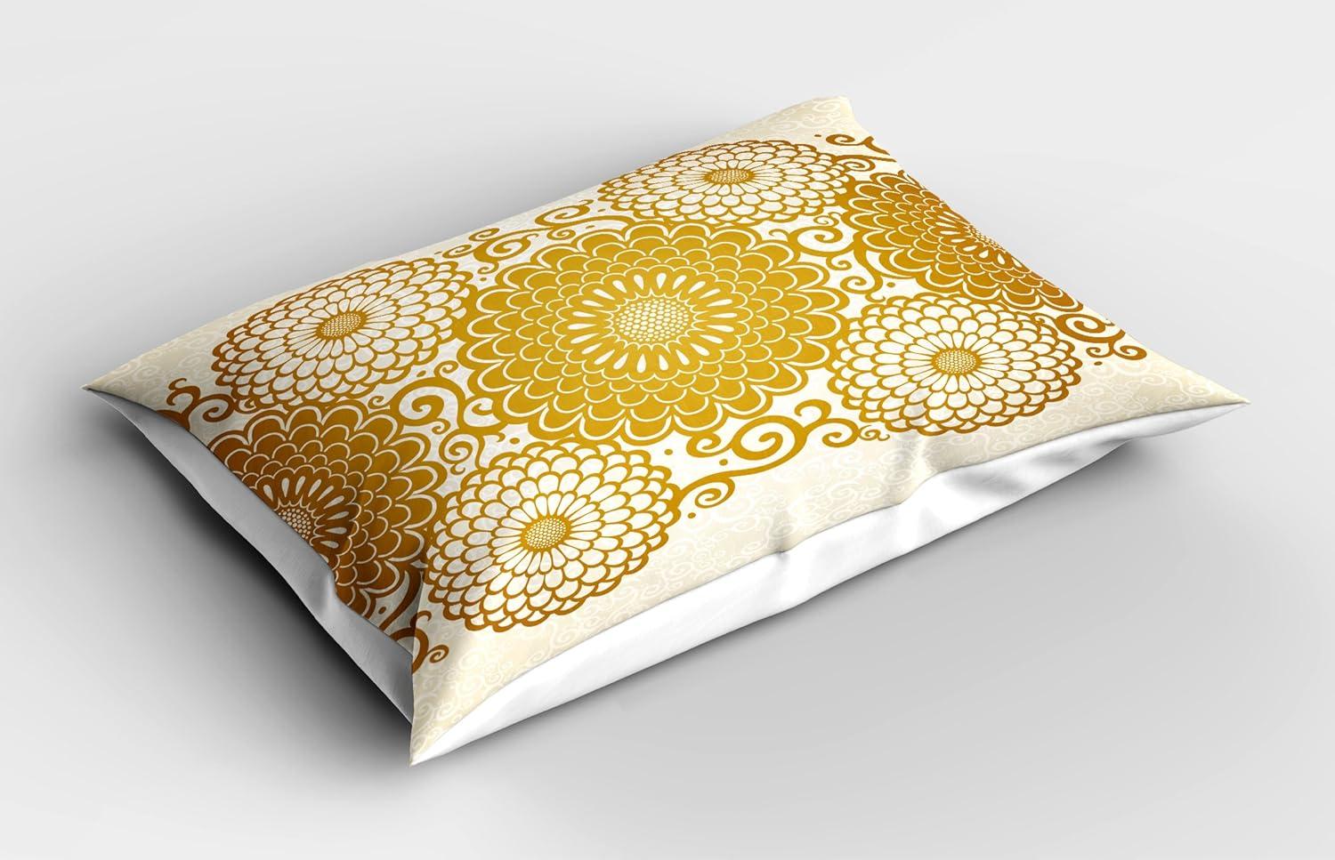 imageAmbesonne Construction Pillow Sham Construction Tools in Cartoon Style Engineering Fixing Repairing Building Decorative Standard Queen Size Printed Pillowcase 30 X 20 Grey YellowEggshell Yellow