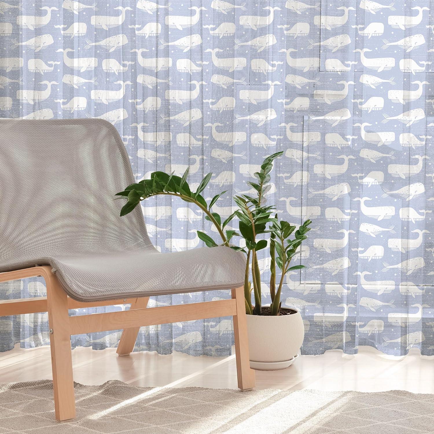 imageAmbesonne Snail Tulle Curtains with Rod Pocket Numerous Repetitive Colorful Cartoon Shell Animals Character Illustration Sheer Drape for Wedding Party 2 Panels 108 x 72 Pale Yellow MulticolorCeil Blue and White