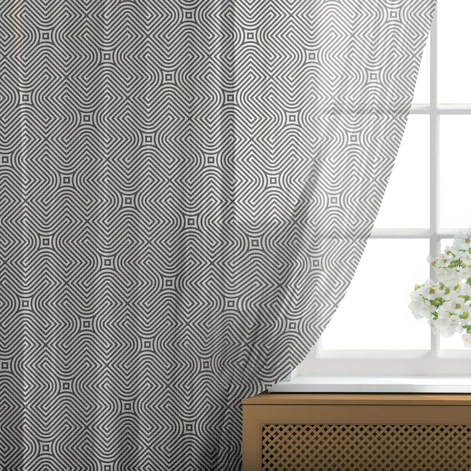 imageAmbesonne Snail Tulle Curtains with Rod Pocket Numerous Repetitive Colorful Cartoon Shell Animals Character Illustration Sheer Drape for Wedding Party 2 Panels 108 x 72 Pale Yellow MulticolorEggshell and Charcoal Grey