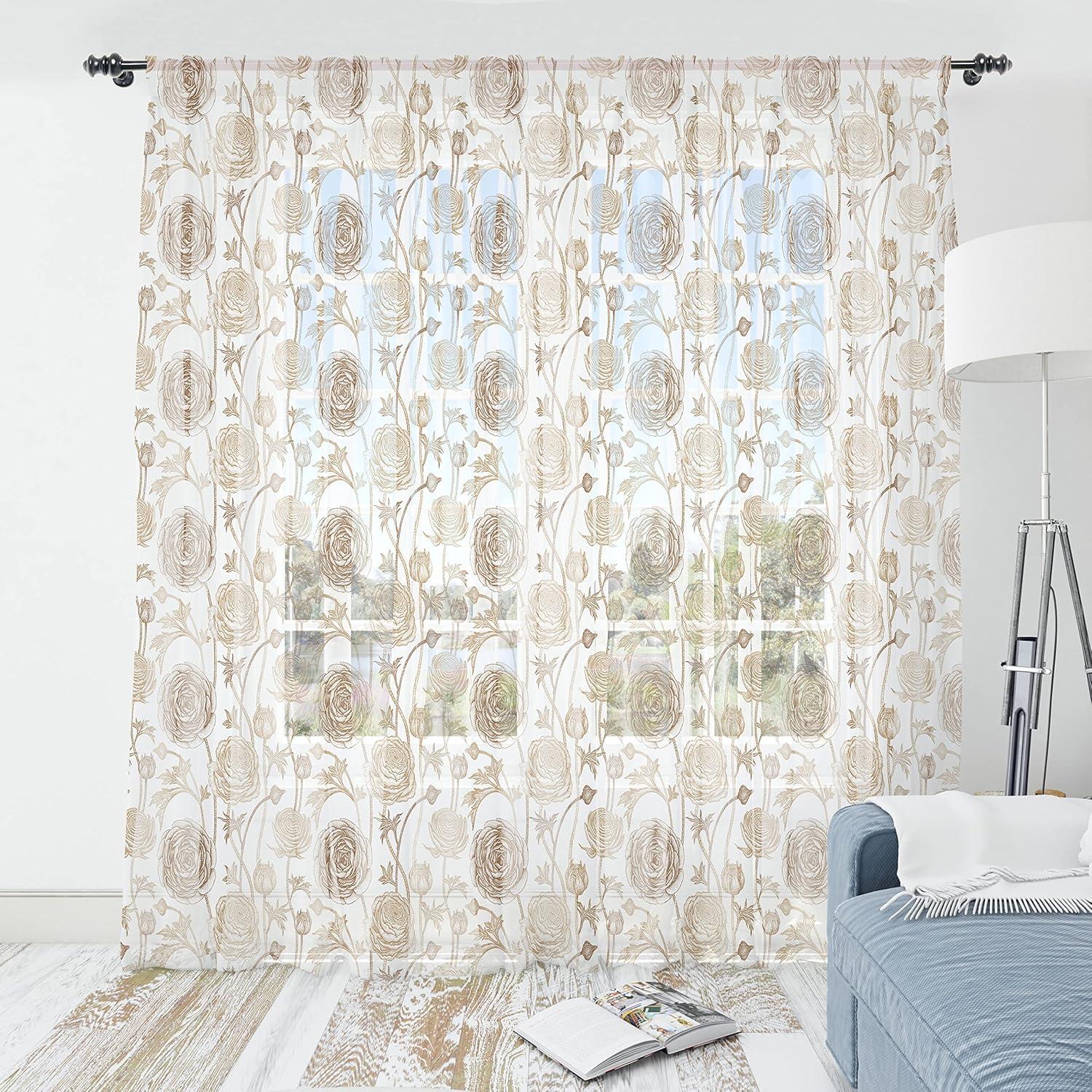 imageAmbesonne Snail Tulle Curtains with Rod Pocket Numerous Repetitive Colorful Cartoon Shell Animals Character Illustration Sheer Drape for Wedding Party 2 Panels 108 x 72 Pale Yellow MulticolorPale Brown White