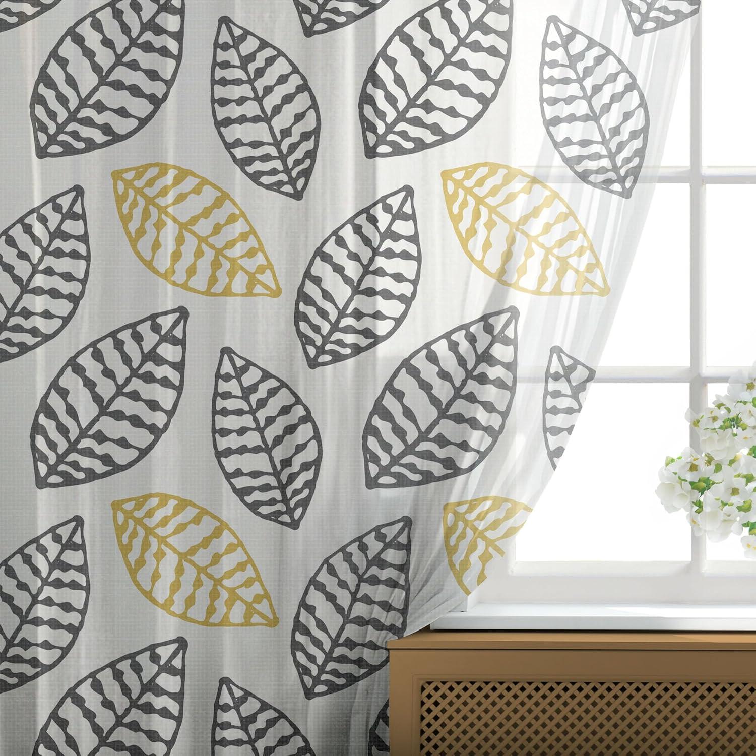 imageAmbesonne Snail Tulle Curtains with Rod Pocket Numerous Repetitive Colorful Cartoon Shell Animals Character Illustration Sheer Drape for Wedding Party 2 Panels 108 x 72 Pale Yellow MulticolorCharcoal Grey and Yellow