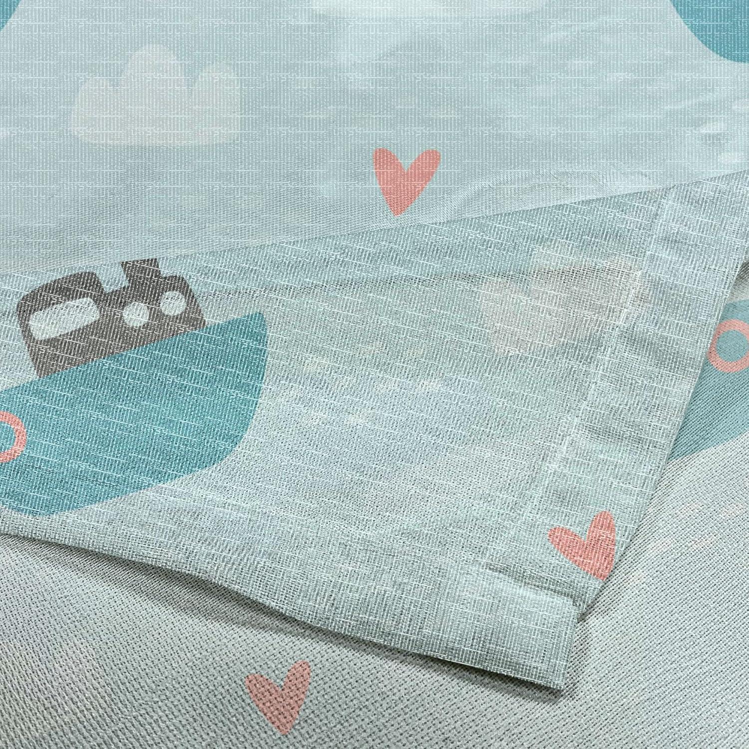 imageAmbesonne Snail Tulle Curtains with Rod Pocket Numerous Repetitive Colorful Cartoon Shell Animals Character Illustration Sheer Drape for Wedding Party 2 Panels 108 x 72 Pale Yellow MulticolorBaby Blue