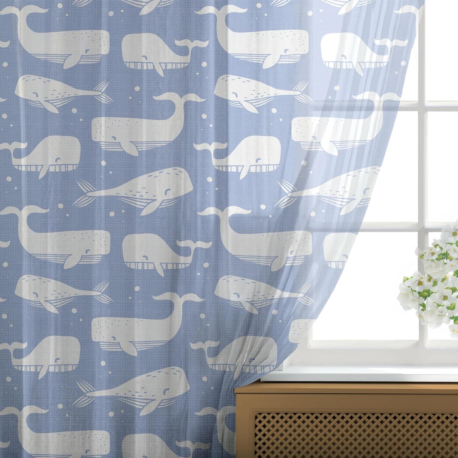 imageAmbesonne Snail Tulle Curtains with Rod Pocket Numerous Repetitive Colorful Cartoon Shell Animals Character Illustration Sheer Drape for Wedding Party 2 Panels 108 x 72 Pale Yellow MulticolorCeil Blue and White