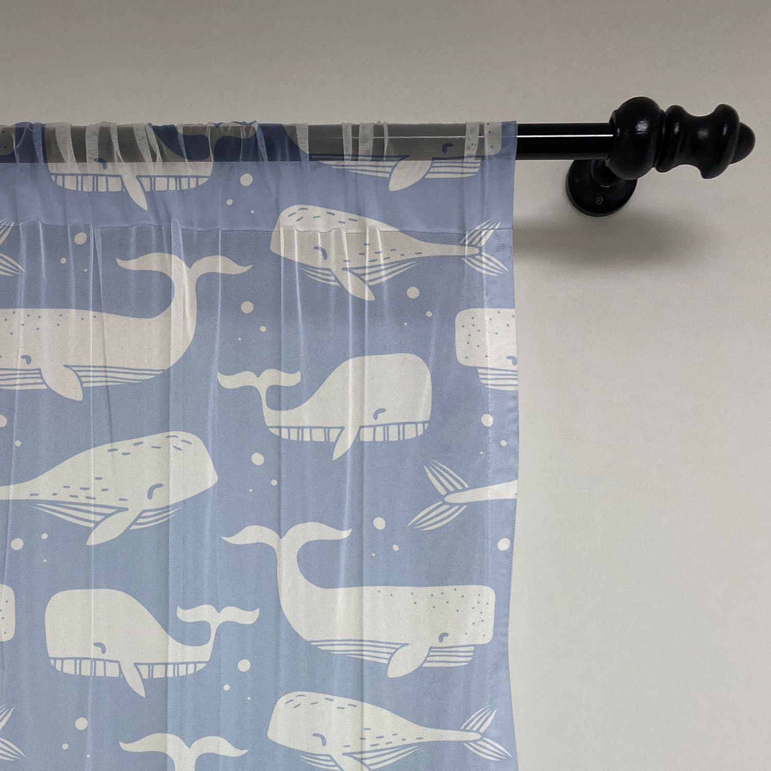 imageAmbesonne Snail Tulle Curtains with Rod Pocket Numerous Repetitive Colorful Cartoon Shell Animals Character Illustration Sheer Drape for Wedding Party 2 Panels 108 x 72 Pale Yellow MulticolorCeil Blue and White