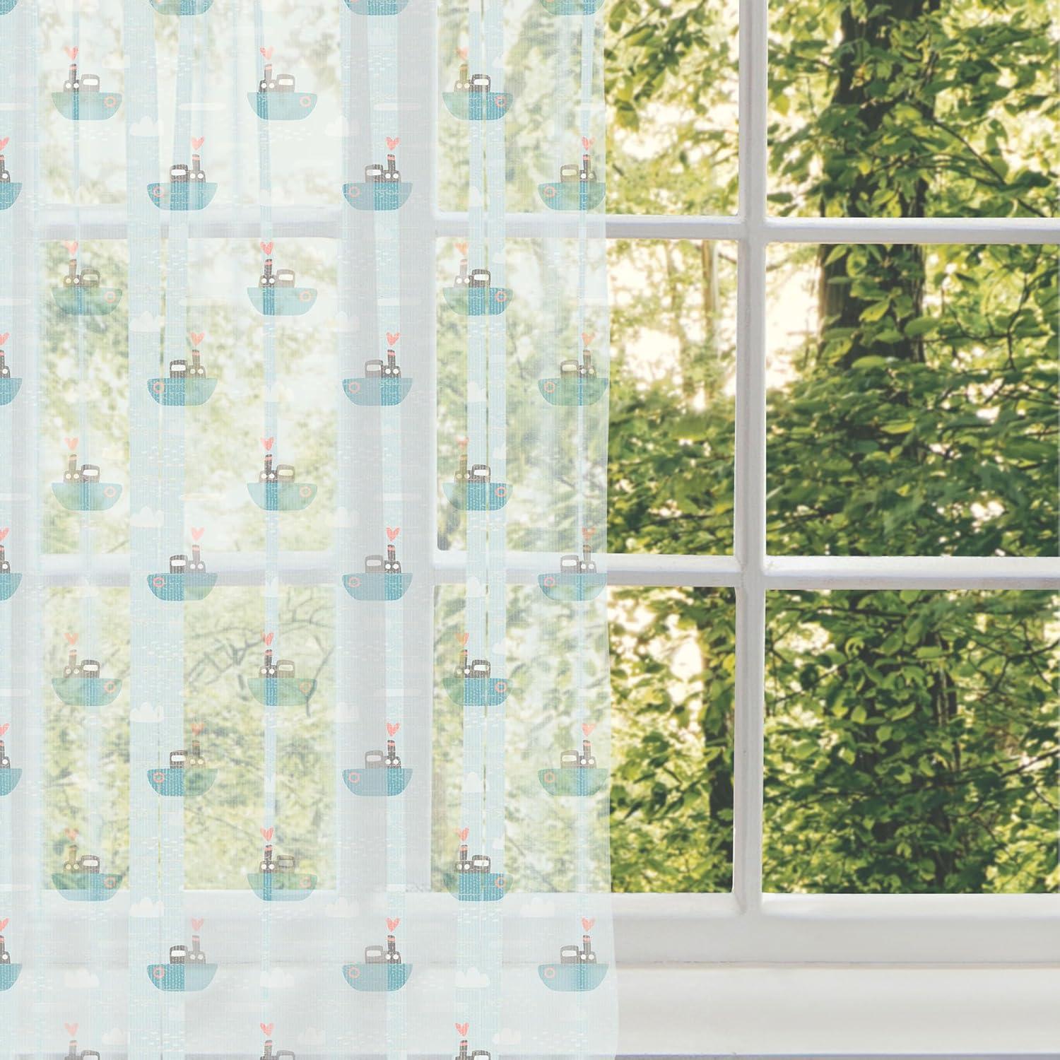 imageAmbesonne Snail Tulle Curtains with Rod Pocket Numerous Repetitive Colorful Cartoon Shell Animals Character Illustration Sheer Drape for Wedding Party 2 Panels 108 x 72 Pale Yellow MulticolorBaby Blue