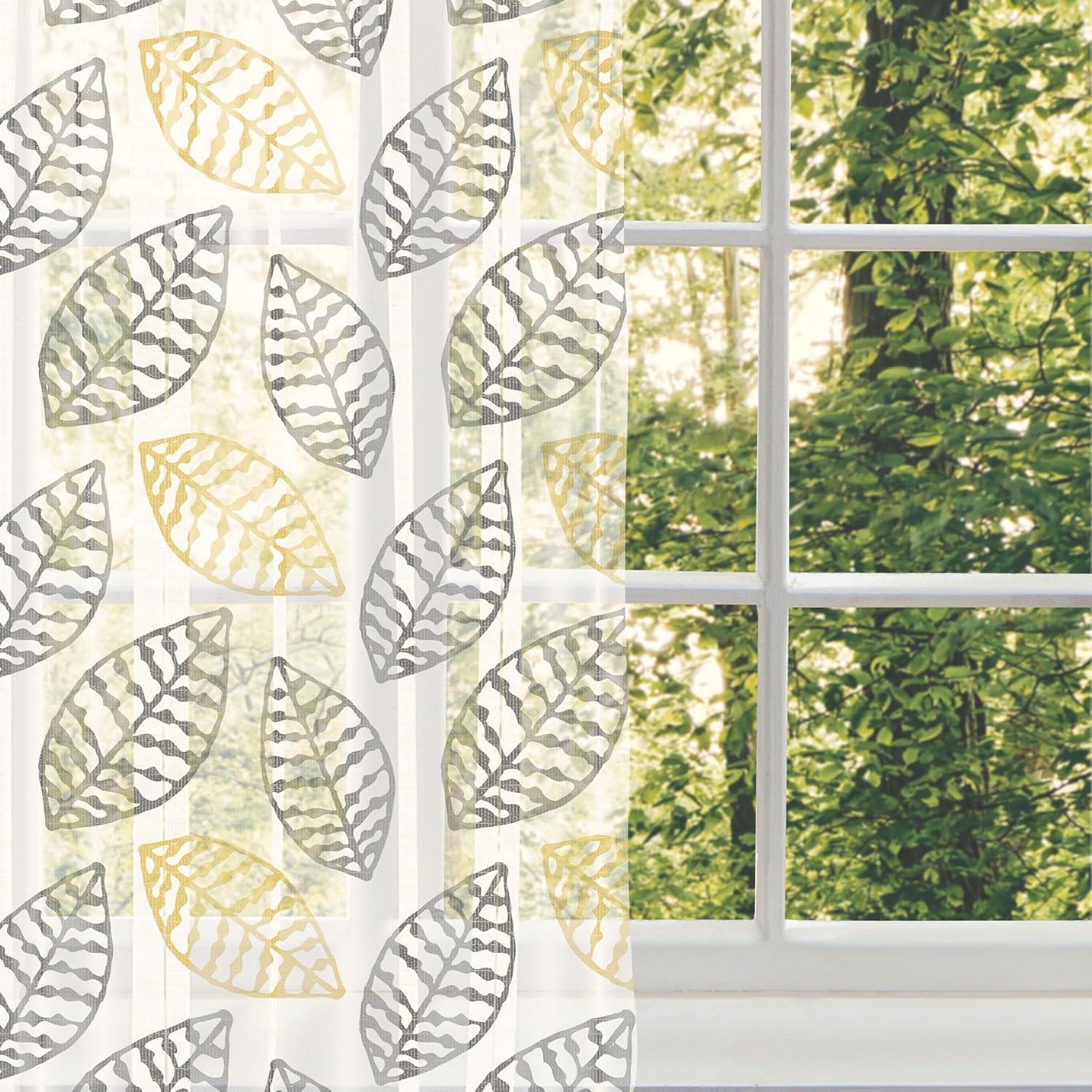 imageAmbesonne Snail Tulle Curtains with Rod Pocket Numerous Repetitive Colorful Cartoon Shell Animals Character Illustration Sheer Drape for Wedding Party 2 Panels 108 x 72 Pale Yellow MulticolorCharcoal Grey and Yellow