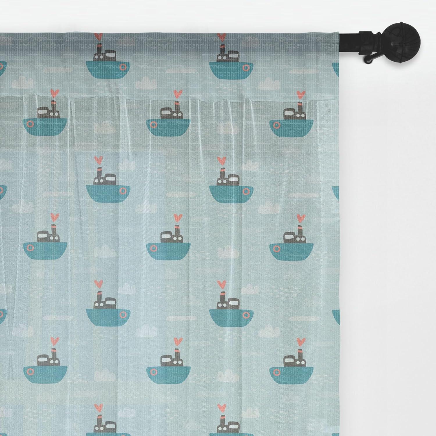 imageAmbesonne Snail Tulle Curtains with Rod Pocket Numerous Repetitive Colorful Cartoon Shell Animals Character Illustration Sheer Drape for Wedding Party 2 Panels 108 x 72 Pale Yellow MulticolorBaby Blue