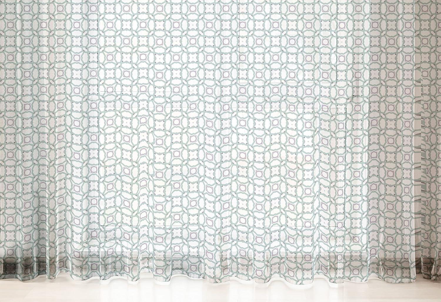 imageAmbesonne Snail Tulle Curtains with Rod Pocket Numerous Repetitive Colorful Cartoon Shell Animals Character Illustration Sheer Drape for Wedding Party 2 Panels 108 x 72 Pale Yellow MulticolorPale Green White