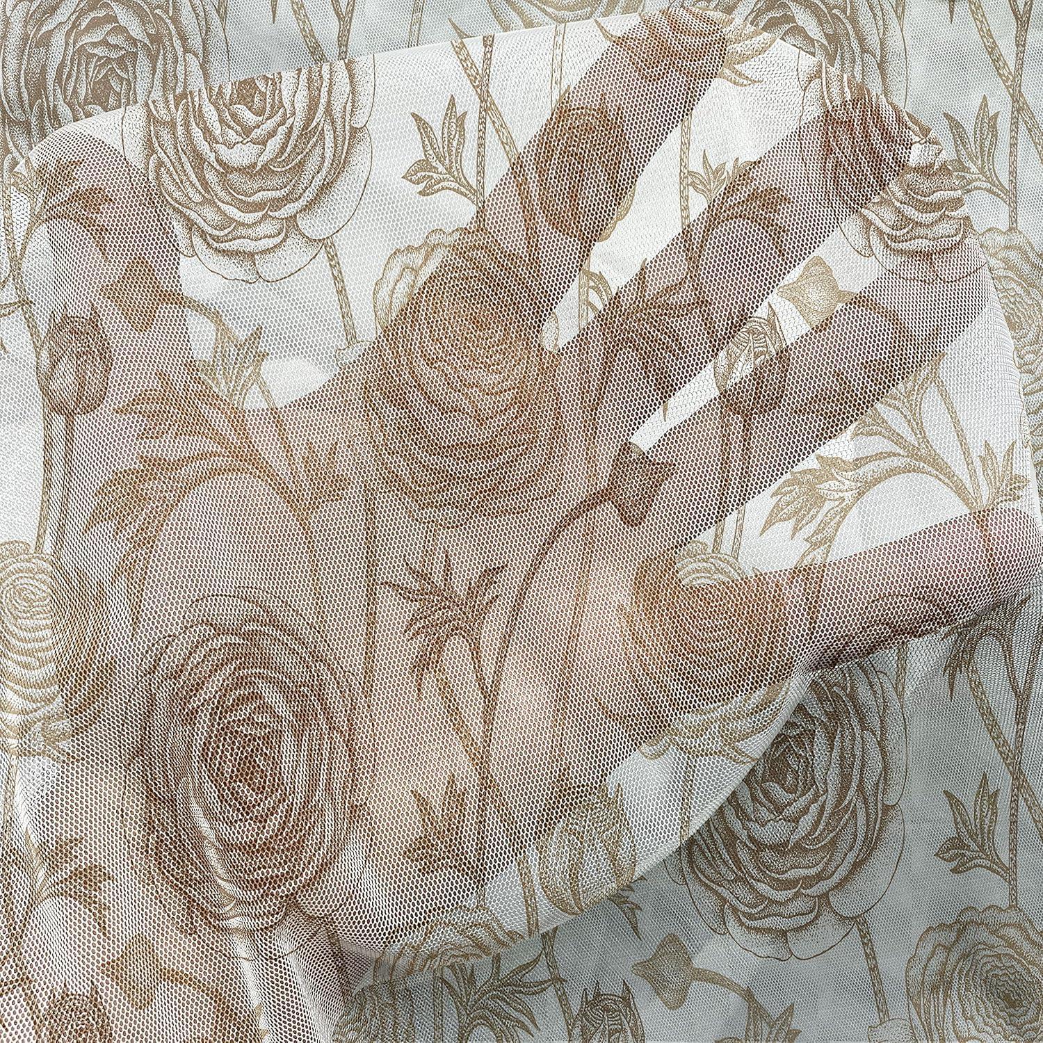 imageAmbesonne Snail Tulle Curtains with Rod Pocket Numerous Repetitive Colorful Cartoon Shell Animals Character Illustration Sheer Drape for Wedding Party 2 Panels 108 x 72 Pale Yellow MulticolorPale Brown White