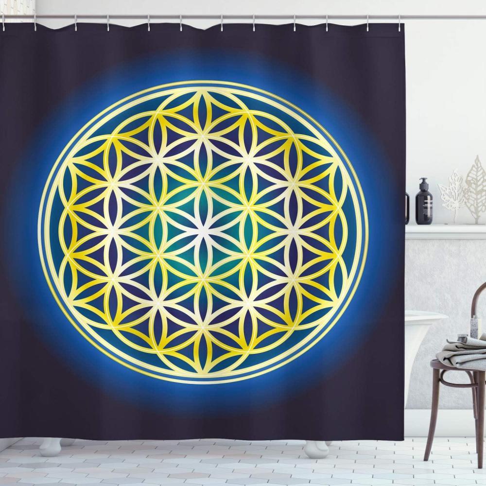 imageAmbesonne Animal Shower Curtain Colorful Design Savannah Themed Cartoon Animals Image Art Forest Woodland Print Cloth Fabric Bathroom Decor Set with Hooks 69 W x 84 L Multicolor Sky BlueViolet Blue Indigo