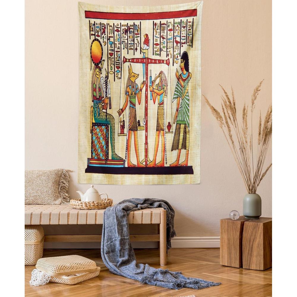 imageAmbesonne Cat Tapestry Cartoon Cat in Various Poses Sleepy Lying Dreaming Expression Comic Wall Hanging for Bedroom Living Room Dorm Decor 40 X 60 Turquoise ApricotIvory Paprika