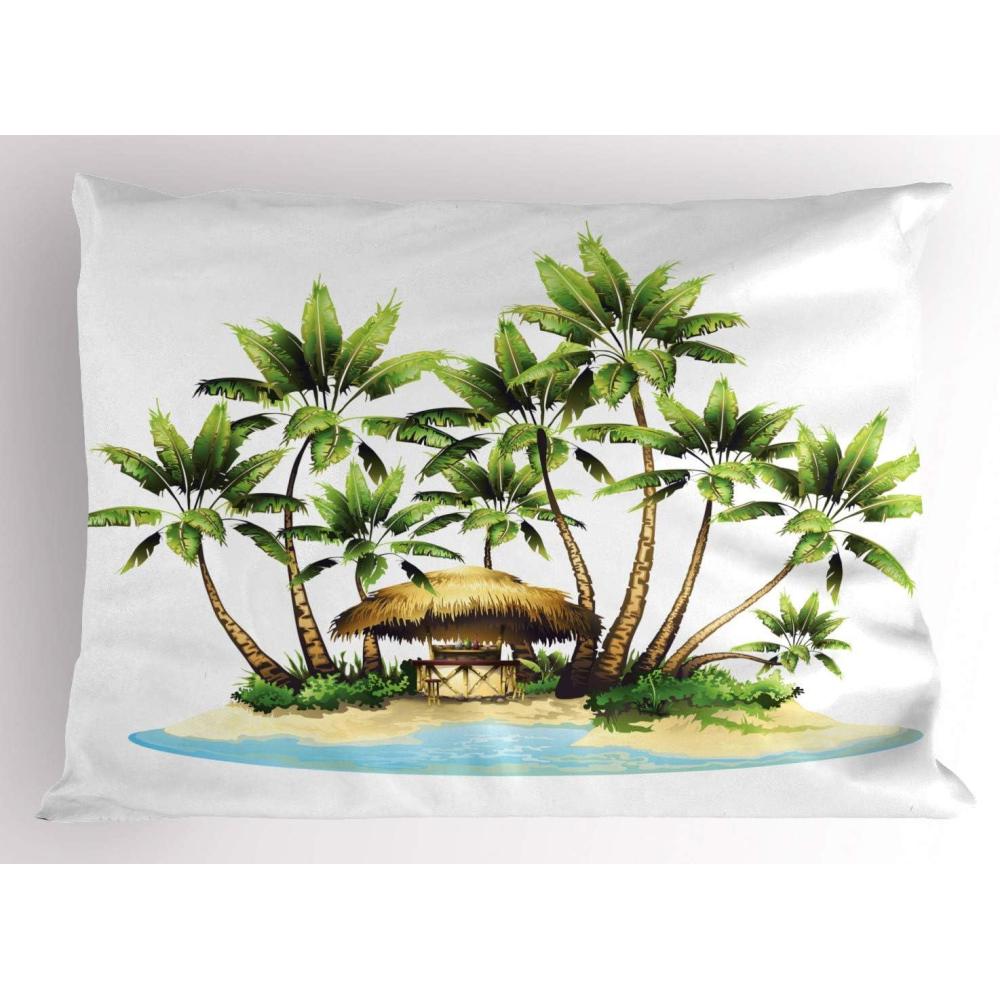 imageAmbesonne Construction Pillow Sham Construction Tools in Cartoon Style Engineering Fixing Repairing Building Decorative Standard Queen Size Printed Pillowcase 30 X 20 Grey YellowBrown Green