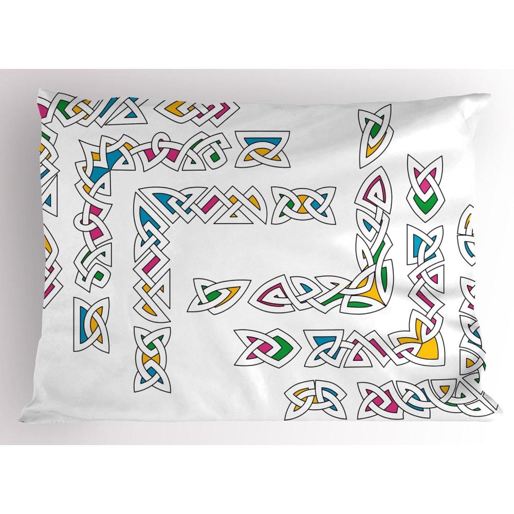 imageAmbesonne Construction Pillow Sham Construction Tools in Cartoon Style Engineering Fixing Repairing Building Decorative Standard Queen Size Printed Pillowcase 30 X 20 Grey YellowMulticolor