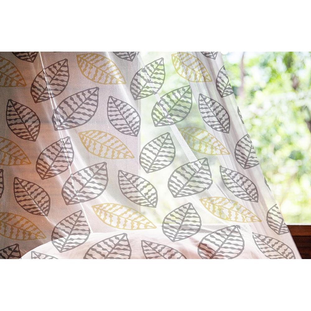 imageAmbesonne Snail Tulle Curtains with Rod Pocket Numerous Repetitive Colorful Cartoon Shell Animals Character Illustration Sheer Drape for Wedding Party 2 Panels 108 x 72 Pale Yellow MulticolorCharcoal Grey and Yellow