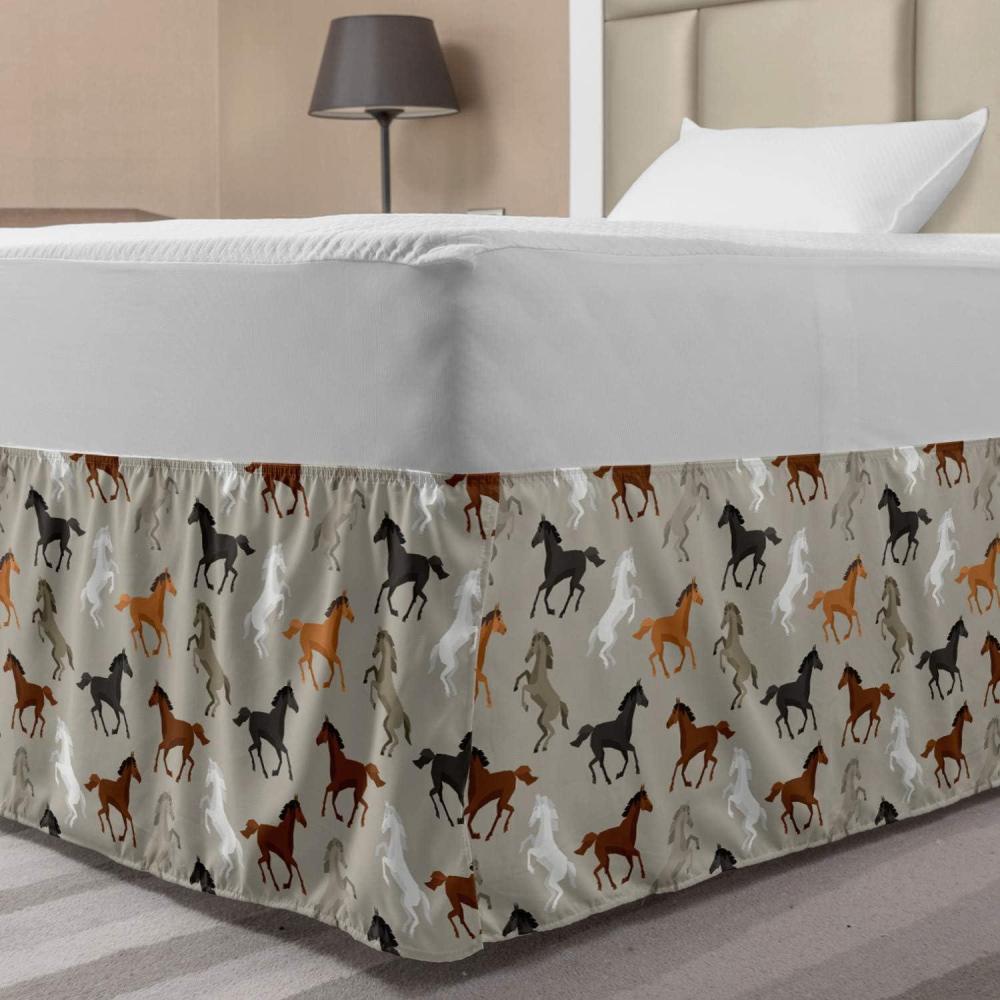 imageAmbesonne Strawberry Bed Skirt Continuous Cartoon Style Simplistic Summer Time Strawberries Art Elastic Bedskirt Dust Ruffle Wrap Around for Bedding Decor Full Rose Dark Pink and GreenPale Sage Green