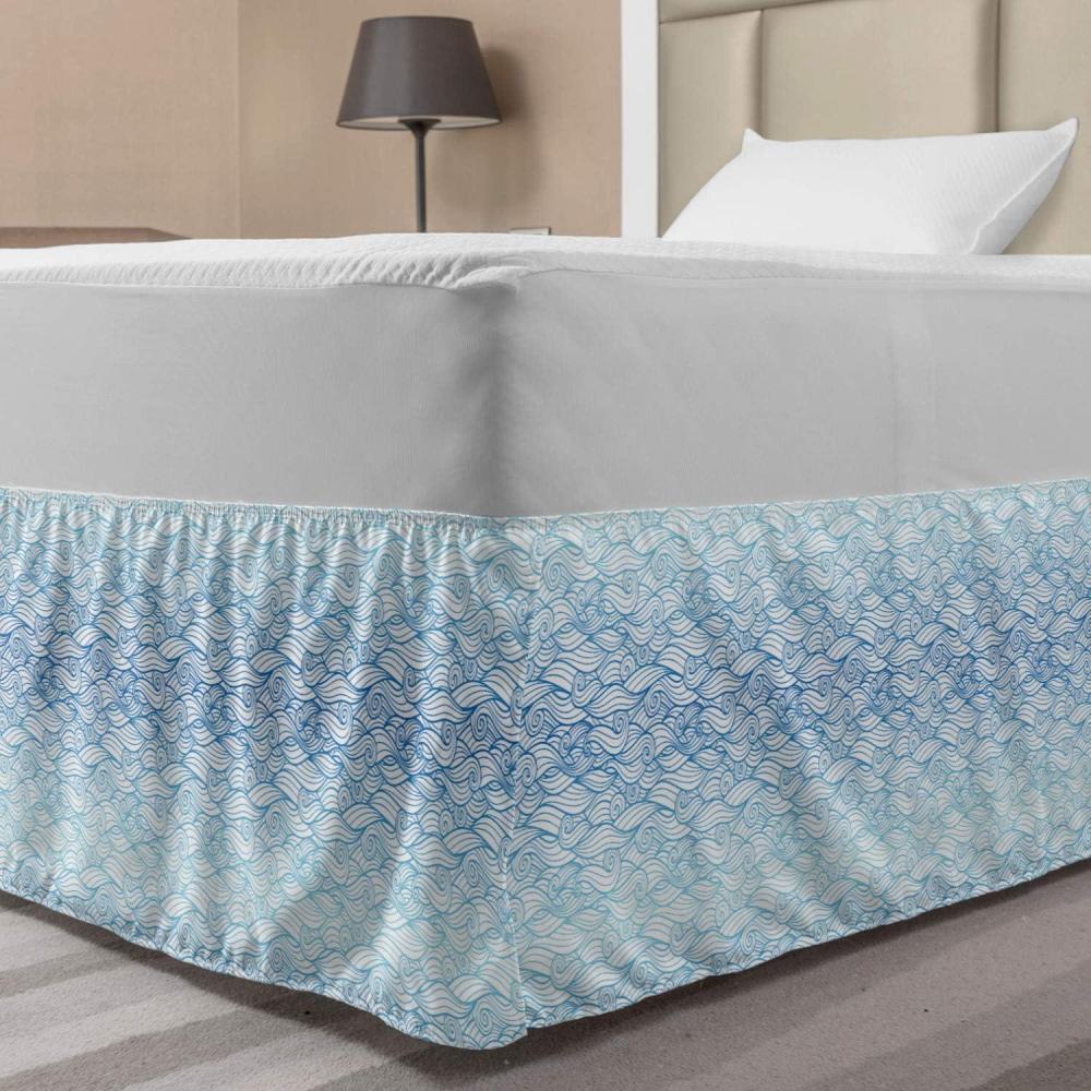 imageAmbesonne Strawberry Bed Skirt Continuous Cartoon Style Simplistic Summer Time Strawberries Art Elastic Bedskirt Dust Ruffle Wrap Around for Bedding Decor Full Rose Dark Pink and GreenDark Turquoise White