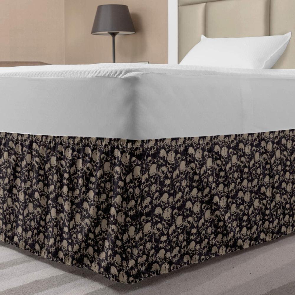 imageAmbesonne Strawberry Bed Skirt Continuous Cartoon Style Simplistic Summer Time Strawberries Art Elastic Bedskirt Dust Ruffle Wrap Around for Bedding Decor Full Rose Dark Pink and GreenCharcoal Grey Tan