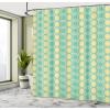 Ambesonne Alice in Wonderland Shower Curtain, White Rabbit is Talking Fictional Fantasy and Alice Themed Print, Cloth Fabric Bathroom Decor Set with Hooks, 69″ W x 70″ L, White Blue Black(Pale Yellow Mint Green)