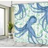 Ambesonne Alice in Wonderland Shower Curtain, White Rabbit is Talking Fictional Fantasy and Alice Themed Print, Cloth Fabric Bathroom Decor Set with Hooks, 69″ W x 70″ L, White Blue Black(Mint Green)