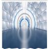 Ambesonne Alice in Wonderland Shower Curtain, White Rabbit is Talking Fictional Fantasy and Alice Themed Print, Cloth Fabric Bathroom Decor Set with Hooks, 69″ W x 70″ L, White Blue Black(Cobalt White)