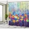 Ambesonne Alice in Wonderland Shower Curtain, White Rabbit is Talking Fictional Fantasy and Alice Themed Print, Cloth Fabric Bathroom Decor Set with Hooks, 69″ W x 70″ L, White Blue Black(Purple Mint)