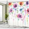 Ambesonne Alice in Wonderland Shower Curtain, White Rabbit is Talking Fictional Fantasy and Alice Themed Print, Cloth Fabric Bathroom Decor Set with Hooks, 69″ W x 70″ L, White Blue Black(Pink Orange)
