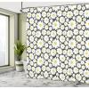Ambesonne Alice in Wonderland Shower Curtain, White Rabbit is Talking Fictional Fantasy and Alice Themed Print, Cloth Fabric Bathroom Decor Set with Hooks, 69″ W x 70″ L, White Blue Black(Dark Grey)