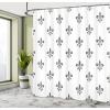Ambesonne Alice in Wonderland Shower Curtain, White Rabbit is Talking Fictional Fantasy and Alice Themed Print, Cloth Fabric Bathroom Decor Set with Hooks, 69″ W x 70″ L, White Blue Black(Grey White)