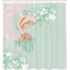 Ambesonne Alice in Wonderland Shower Curtain, White Rabbit is Talking Fictional Fantasy and Alice Themed Print, Cloth Fabric Bathroom Decor Set with Hooks, 69″ W x 70″ L, White Blue Black(Pale Green Pink)