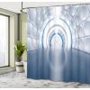 Ambesonne Alice in Wonderland Shower Curtain, White Rabbit is Talking Fictional Fantasy and Alice Themed Print, Cloth Fabric Bathroom Decor Set with Hooks, 69″ W x 70″ L, White Blue Black(Cobalt White)