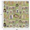 Ambesonne Alice in Wonderland Shower Curtain, White Rabbit is Talking Fictional Fantasy and Alice Themed Print, Cloth Fabric Bathroom Decor Set with Hooks, 69″ W x 70″ L, White Blue Black(Green Amber)
