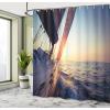 Ambesonne Alice in Wonderland Shower Curtain, White Rabbit is Talking Fictional Fantasy and Alice Themed Print, Cloth Fabric Bathroom Decor Set with Hooks, 69″ W x 70″ L, White Blue Black(Yellow White Peach)